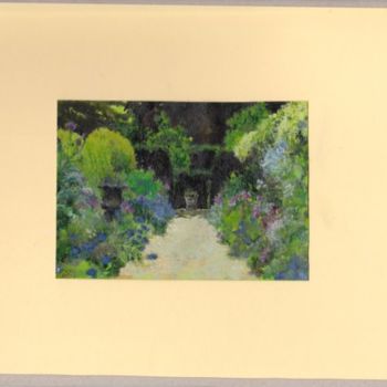 Painting titled "in the garden" by Lenke Simon, Original Artwork