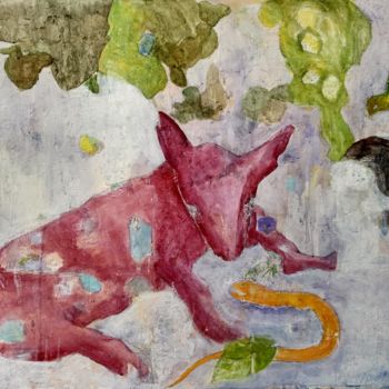 Pintura intitulada "A Coral" por Rosa Hollmann, Obras de arte originais