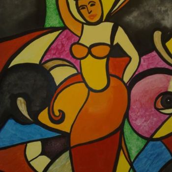 Painting titled "Corrida" by Rosalie C, Original Artwork