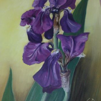 Painting titled "Iris" by Rosalie C, Original Artwork