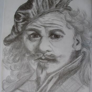 Drawing titled "Rembrandt" by Rosaly Gripp Gobbo (Rosaly Gripp), Original Artwork