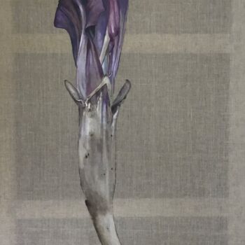 Malarstwo zatytułowany „Latjraea clandestina” autorstwa Rosa Mujal Closa, Oryginalna praca, Olej Zamontowany na Drewniana ra…