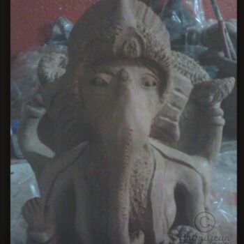 Sculpture intitulée "Indian elephant" par Rosana Pan Romero, Œuvre d'art originale, Céramique