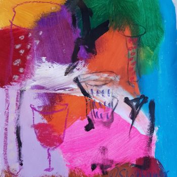 Картина под названием "Abstract-5" - Rosangela Scheithauer, Подлинное произведение искусства