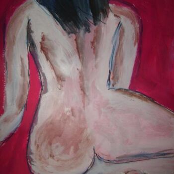 Painting titled "Artistic Nude - sit…" by Rosangela Scheithauer, Original Artwork