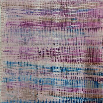 Painting titled "fabric weft" by Rosangela Rodrigues, Original Artwork, Oil