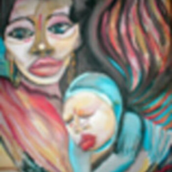 Pintura titulada "Maternità" por Rosanna Fulgoni, Obra de arte original