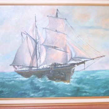 Peinture intitulée "Voilier en mer" par Claeys, Œuvre d'art originale