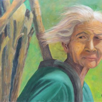 Pintura titulada "vietnamita-oleo-50x…" por Rosa Maria Rins Dirichx, Obra de arte original, Oleo