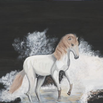 Malerei mit dem Titel "caballo-oleo-60x73.…" von Rosa Maria Rins Dirichx, Original-Kunstwerk, Öl