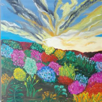 Painting titled "la-primavera-oleo-s…" by Rosa Maria Rins Dirichx, Original Artwork, Oil