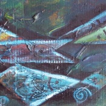 Pintura titulada "Tramas peces 11" por Rosario De Mattos, Obra de arte original, Oleo