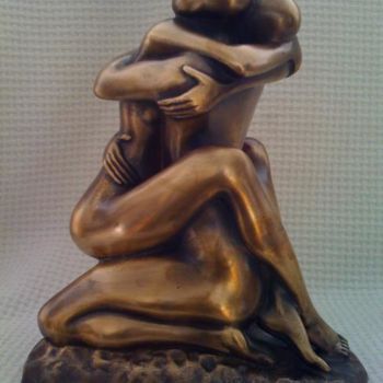 Escultura titulada "COUPLE ENLASSE" por Rosario, Obra de arte original