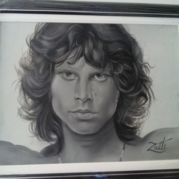 Painting titled "jim morrison" by Rosazatti, Original Artwork, Oil