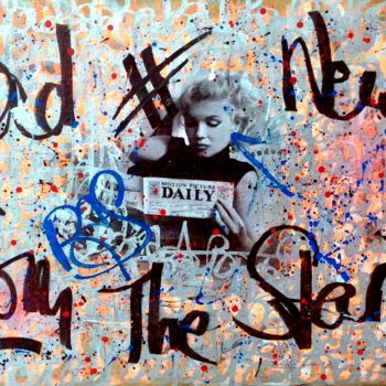 Painting titled "BAD NEWS FROM THE S…" by Rose-Agathe Steiner, Original Artwork, Acrylic