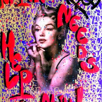 「MAFIA NEEDS HELP NO…」というタイトルの絵画 Rose-Agathe Steinerによって, オリジナルのアートワーク, アクリル