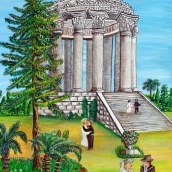 Painting titled "temple de diane( de…" by Rose Calvino, Original Artwork