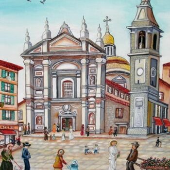 Painting titled "Cathedrale sainte r…" by Rose Calvino, Original Artwork
