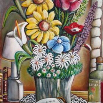 Картина под названием "Bouquet Niçois" - Rose Calvino, Подлинное произведение искусства