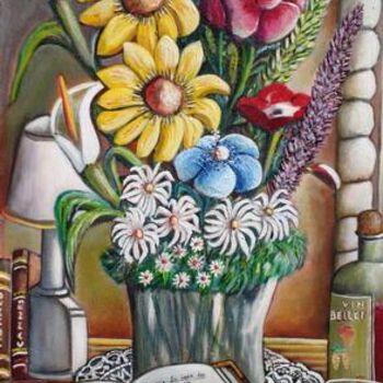 Peinture intitulée "Bouquet Niçois" par Rose Calvino, Œuvre d'art originale