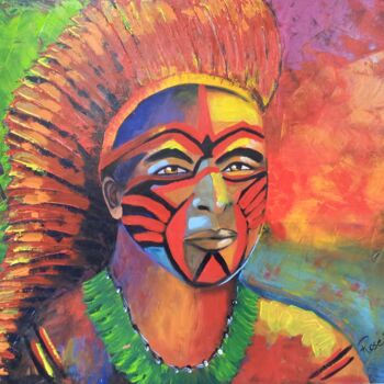 Painting titled "Amazônia I" by Rose Fernandes, Original Artwork, Acrylic