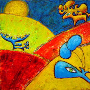 Peinture intitulée "Pensées-sauvages" par Rose Gicquiaud, Œuvre d'art originale