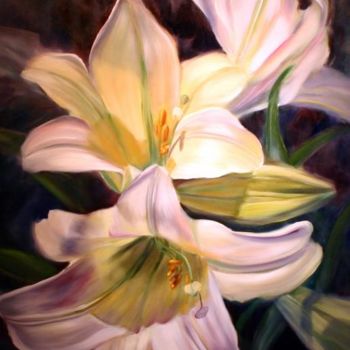 Painting titled "Easter Glory" by Rose Lady, Original Artwork, Oil