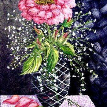 Painting titled "ROSE SAUVAGE" by Rose Lévesque, Original Artwork, Oil