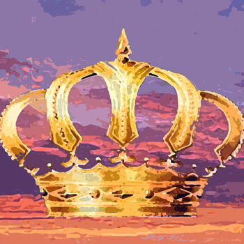 Arte digitale intitolato "Sunset King - A Tri…" da Rose Marinelli, Opera d'arte originale, Lavoro digitale 2D