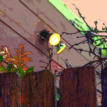 Digitale Kunst getiteld "Over the Fence: Ill…" door Rose Marinelli, Origineel Kunstwerk, 2D Digital Work