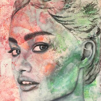 Картина под названием "FASHION" - Rose Soria, Подлинное произведение искусства, Акрил Установлен на Деревянная рама для носи…