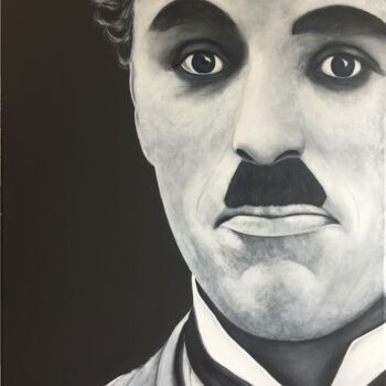 Painting titled "CHAPLIN" by Rose Soria, Original Artwork, Acrylic