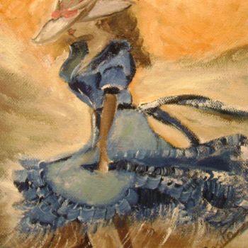 Peinture intitulée "danseuse de maloya" par Roseale, Œuvre d'art originale