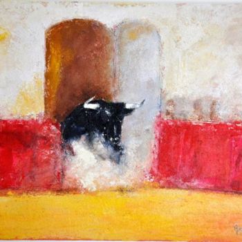 Peinture intitulée "Le taureau entre da…" par Rosedingue, Œuvre d'art originale