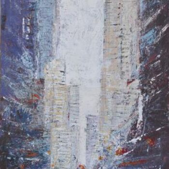 Painting titled "New York" by Rosedingue, Original Artwork, Oil