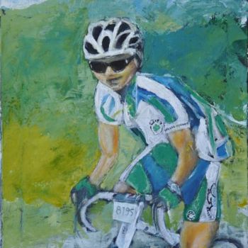 Painting titled "Le Cycliste (Cyclo…" by Rosedingue, Original Artwork