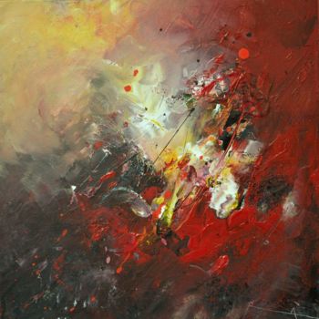 Peinture intitulée "lumiere-30-x-30-cm-…" par Roseline Al Oumami, Œuvre d'art originale, Acrylique