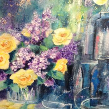 Pintura titulada "Bouquet de printemps" por Roseline Chesserond, Obra de arte original, Acrílico