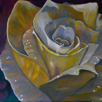 Ζωγραφική με τίτλο "rosa amarilla" από Carlos Alberto Rosell Pla, Αυθεντικά έργα τέχνης, Λάδι