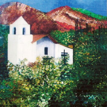 Peinture intitulée "la Chapelle de Purm…" par Roselyne Halluin, Œuvre d'art originale