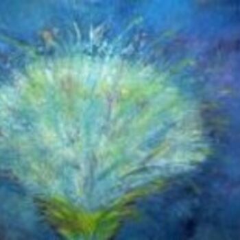 Painting titled "Wild Flower" by Rose Marie Colucci, Original Artwork, Oil
