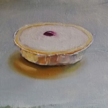 Painting titled "Bakewell tart" by Rosemary Burn, Original Artwork, Oil