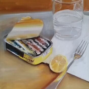 Painting titled "Food for thought" by Rosemary Burn, Original Artwork, Oil