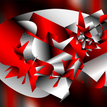 Digital Arts titled "'Pooling the Red' -…" by Rosemary Collard, Original Artwork, 2D Digital Work