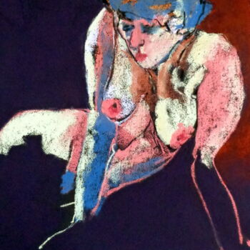 Рисунок под названием "MARION" - Rosemay Dahan, Подлинное произведение искусства, Пастель