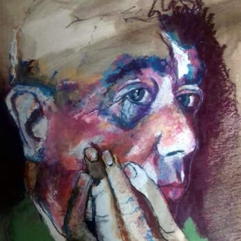 Painting titled "Kokoschka" by Rosemay Dahan, Original Artwork, Pastel