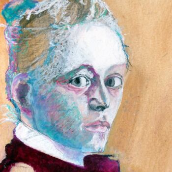 Pintura titulada "Young Helene Schjer…" por Rosemay Dahan, Obra de arte original, Pastel