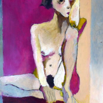 Painting titled "Stolen Twiggy (2020)" by Rosemay Dahan, Original Artwork, Pastel