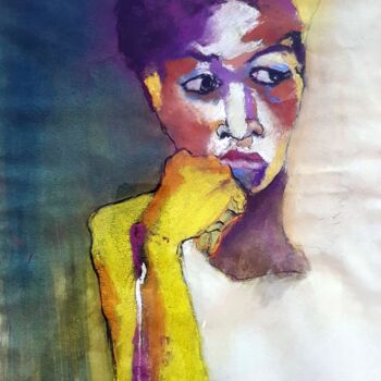 Peinture intitulée "Sulking Vano" par Rosemay Dahan, Œuvre d'art originale, Pastel