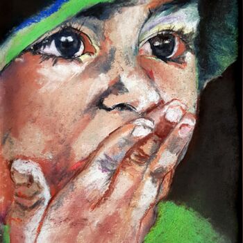 Schilderij getiteld "OOPS !" door Rosemay Dahan, Origineel Kunstwerk, Pastel